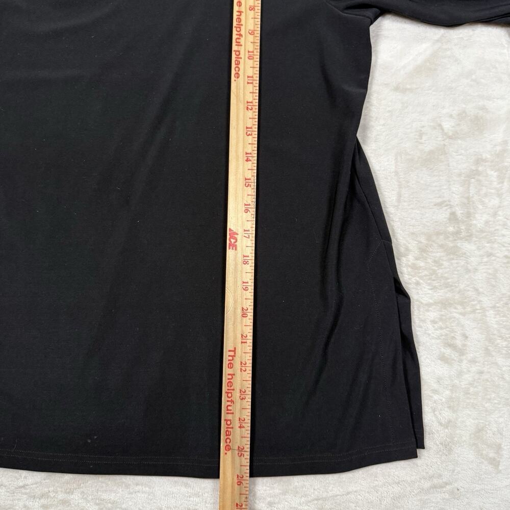 Sympli Women's Size 8 Black Square Neck 3/4 Sleeve Tunic Top Canada Minimalist - Picture 9 of 9